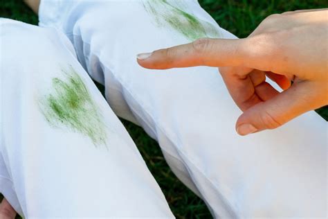 removing grass stains from clothes.